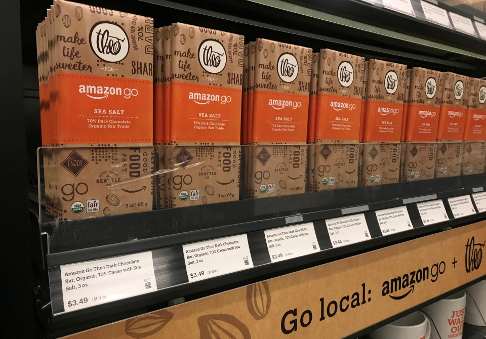 Amazon also stocks its own products and uses labels like a regular supermarket